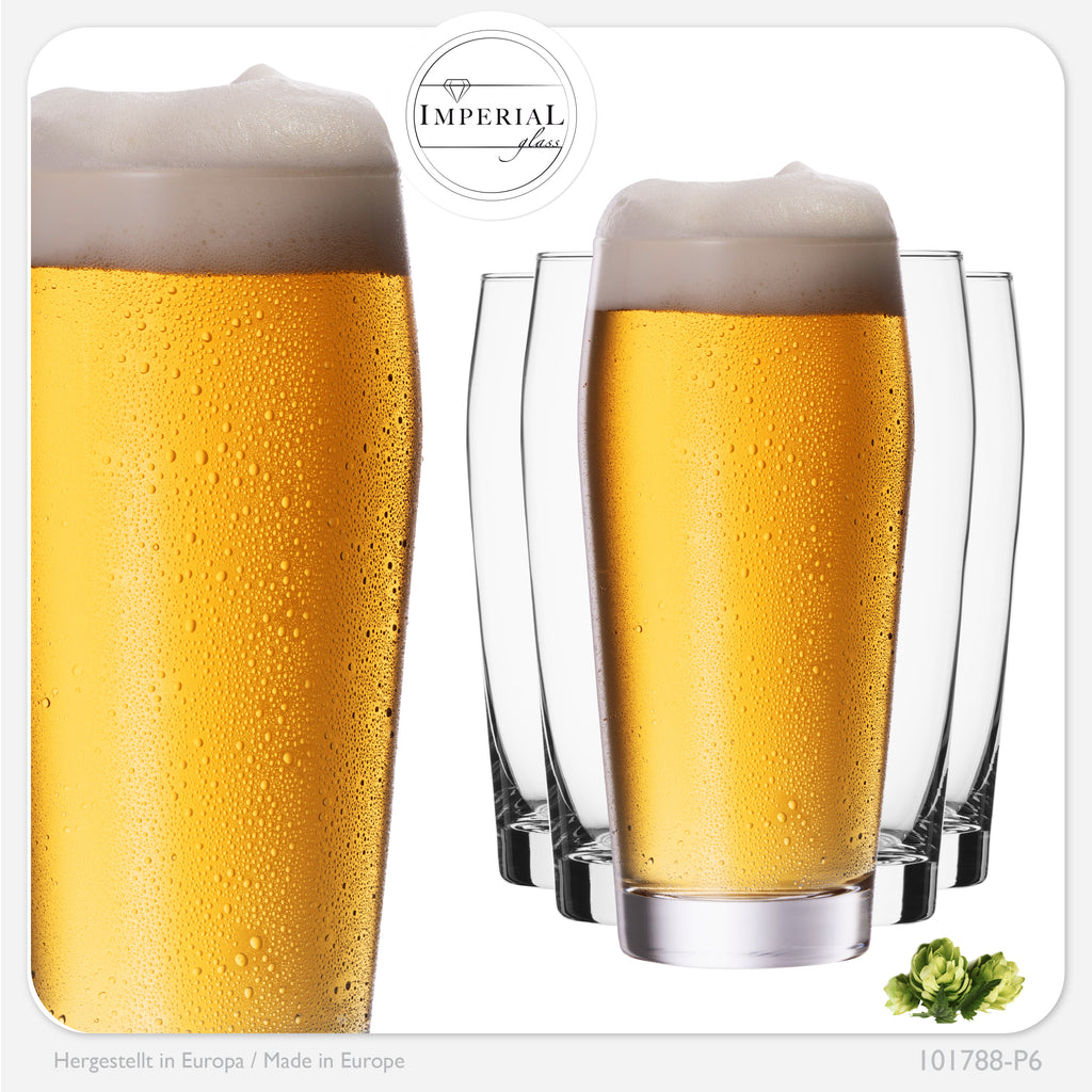 IMPERIAL glass Willibecher aus Crystalline Glas 300ml (max. 375ml) Set 6 Stück Spülmaschinenfest 0,3L