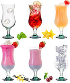 PLATINUX Szklanki koktajlowe z efektem Ombré zielone 400ml (maks. 470ml) Zestaw 6-częściowy Szklanki barowe