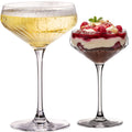 IMPERIAL Karbowane Kieliszki Koktajlowe 2 sztuki z Crystalline Glass 270ml "London" Można myć w zmywarce