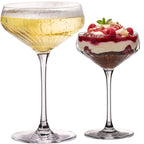 IMPERIAL Karbowane Kieliszki Koktajlowe 2 sztuki z Crystalline Glass 270ml "London" Można myć w zmywarce