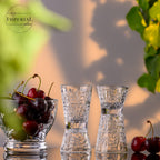 IMPERIAL glass Shotgläser zestaw 6 szklanek z kryształowego szkła - odwracalne kieliszki do shota 30ml/60ml, kieliszki do shota Tiki z reliefem, kieliszki do wódki nadające się do mycia w zmywarce