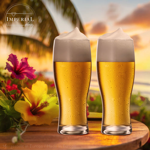 IMPERIAL glass Biergläser 500ml (max. 640ml) Set 6-Teilig 0,5L aus Glas