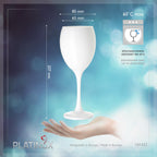 PLATINUX Białe kieliszki do wina Zestaw 6 szklanek do wody 130ml (max. 320ml) ze szkła, masywne, białe kieliszki do wina, czerwone kieliszki do wina