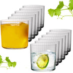IMPERIAL Rifflowane szklanki do picia 350 ml, zestaw 12 sztuk, ze szkła kryształowego "London", można myć w zmywarce