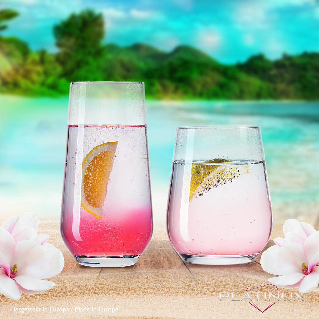 IMPERIAL glass Trinkgläser aus Glas 450ml & 520ml Set 12-Teilig Getränkeglas Wassergläser