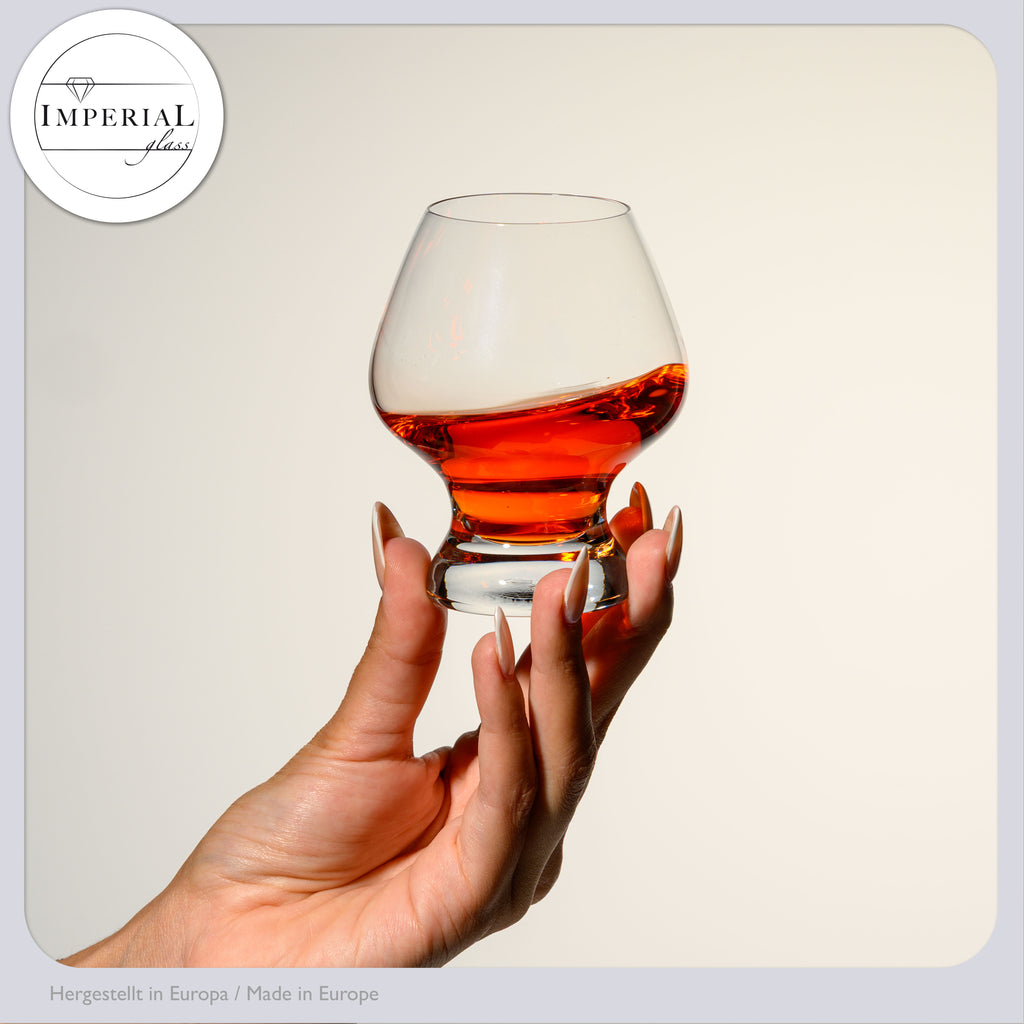 IMPERIAL glass 6-częściowy zestaw do degustacji 220 ml kieliszki do nosingu, kieliszki degustacyjne ze szkła - kieliszki do koniaku, whisky, można myć w zmywarce
