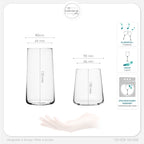 IMPERIAL glass Trinkgläser aus Glas Set 450ml & 550ml 12 Teilig Wassergläser groß