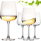 IMPERIAL glass Große Eckige Weißweingläser 480ml "Milano" Set 4-Teilig Chardonnay Glas aus Crystalline Glas Spülmaschinenfest