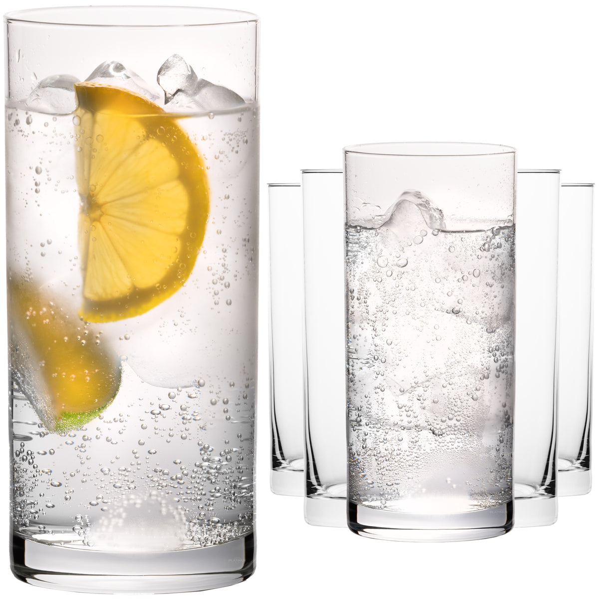 PLATINUX Proste szklanki do napojów 250 ml (maks. 300 ml) Zestaw 6-częściowy Szklanki do soków ze szkła Można myć w zmywarce