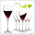 IMPERIAL glass Tropfenförmige Rotweingläser 520ml "Paris" Set 6-Teilig Weingläser aus Crystalline Glas