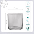 IMPERIAL geriffelte Trinkgläser 350ml - Wassergläser 6er Set aus Crystalline Glas Serie "London" Spülmaschinenfest