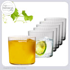 IMPERIAL geriffelte Trinkgläser 350ml - Wassergläser 6er Set aus Crystalline Glas Serie "London" Spülmaschinenfest