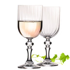 IMPERIAL glass Geriffelte Weingläser 320ml "Prag" Set 2-Teilig Weißweingläser aus Crystalline Glas