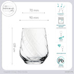 IMPERIAL karbowane szklanki do napojów zestaw 6 sztuk ze szkła krystalicznego 430 ml można myć w zmywarce