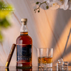 IMPERIAL Zestaw 2 szklanek do whisky 300 ml z kryształowego szkła „Lizbona” z pęcherzykiem powietrza w dnie, ręcznie wykonane