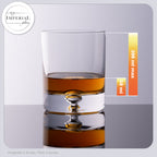 IMPERIAL Zestaw 2 szklanek do whisky 300 ml z kryształowego szkła „Lizbona” z pęcherzykiem powietrza w dnie, ręcznie wykonane