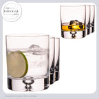 IMPERIAL glass Trinkgläser 6er Set 300ml Allroundgläser aus Crystalline Glas "Lissabon" Wassergläser mit Luftblase im Boden Handmade