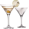 IMPERIAL Szklanki do Martini karbowane Zestaw 2 sztuki 215 ml ze szkła krystalicznego "London" Można myć w zmywarce