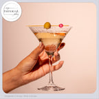 IMPERIAL karbowane szklanki do Martini zestaw 6 sztuk 215ml ze szkła krystalicznego "London" można myć w zmywarce
