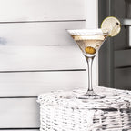 IMPERIAL karbowane szklanki do Martini zestaw 6 sztuk 215ml ze szkła krystalicznego "London" można myć w zmywarce