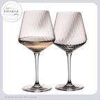 IMPERIAL glass Kieliszki do Chardonnay zestaw 2 sztuk - karbowane kieliszki do białego wina 570ml ze szkła krystalicznego "London"