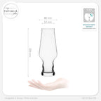 IMPERIAL glass Biergläser aus Glas 400ml (max. 500ml) Set 6-Teilig Weizengläser 0,4L