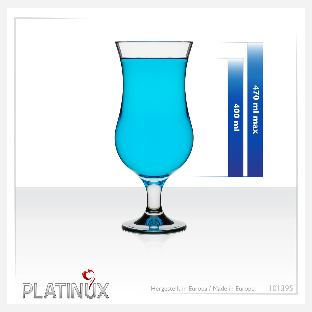 PLATINUX szklanki koktajlowe ze szkła z czarnym efektem ombre 400ml (maks. 470ml) zestaw 6 sztuk duże szklanki do baru
