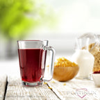 PLATINUX Szklanki do herbaty ze szkła z uchem Szklanki do kawy 220ml (maks. 280ml) Zestaw 6-częściowy