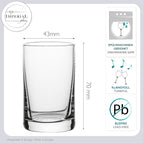 IMPERIAL szklane kieliszki do shotów, zestaw 6 sztuk 60ml - kieliszki do wódki ze szkła z grubym dnem, przezroczyste kieliszki do shotów, likierów i aperitifów, można myć w zmywarce
