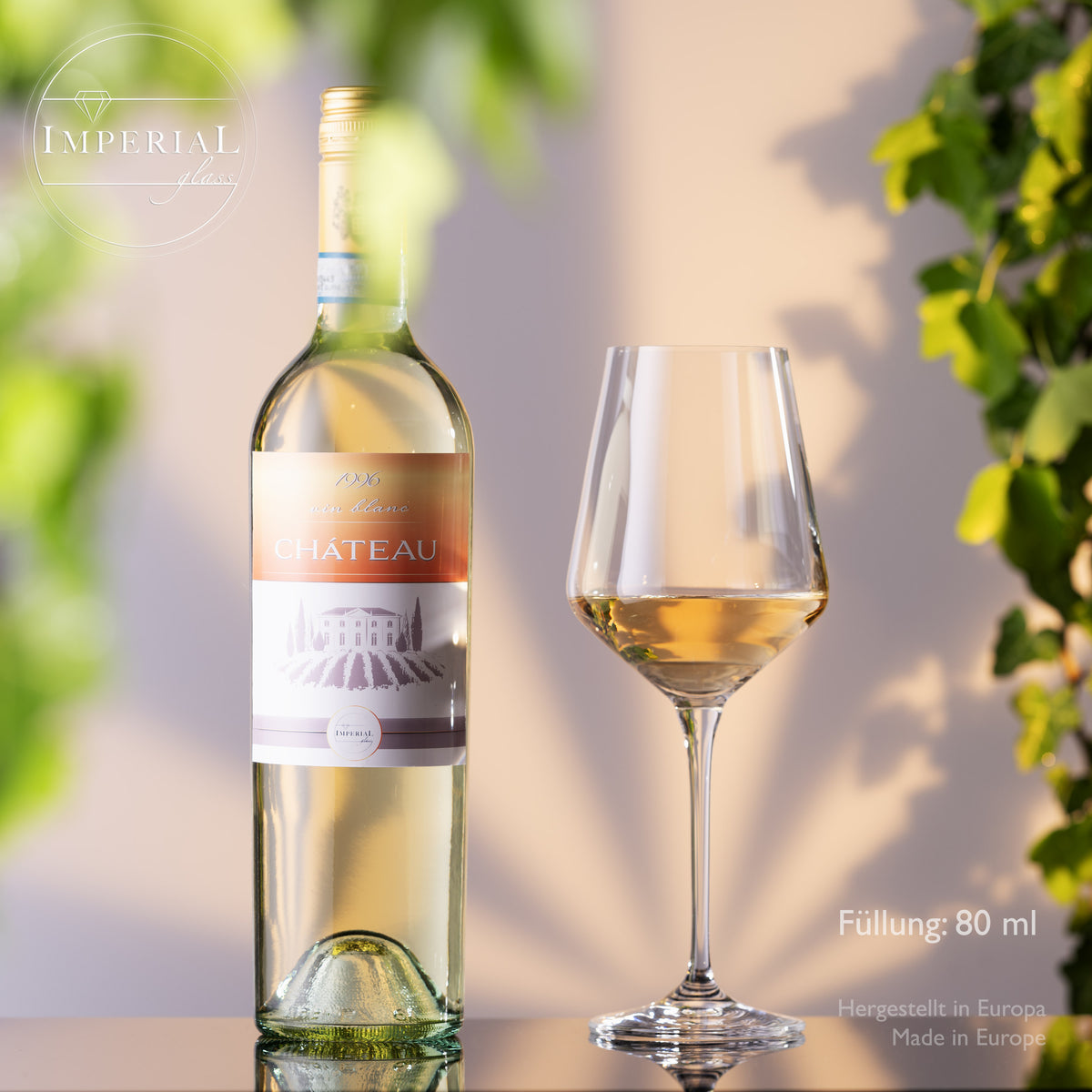 IMPERIAL glass Weißweingläser 450ml "Athen" Set 2-Teilig Riesling Glas aus Crystalline Glas Weingläser Spülmaschinenfest