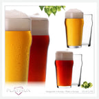 PLATINUX Zestaw 6 szklanek do piwa 500 ml (maks. 568 ml) Szklanki do piwa pszenicznego ze szkła wysokie szklanki do piwa