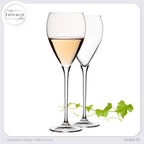 IMPERIAL glass Tropfenförmige Weißweingläser 350ml "Paris" Set 2-Teilig Weingläser aus Crystalline Glas