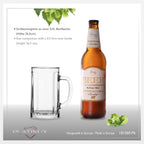 PLATINUX Zestaw 6 kufli do piwa z uchem 300 ml (maks. 350 ml) szklany kufel do piwa