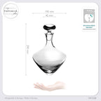 IMPERIAL glass Karafka do wina 1000 ml Dekanter ze szkła krystalicznego Seria „Rom” Dekanter do wina Ręcznie wykonany