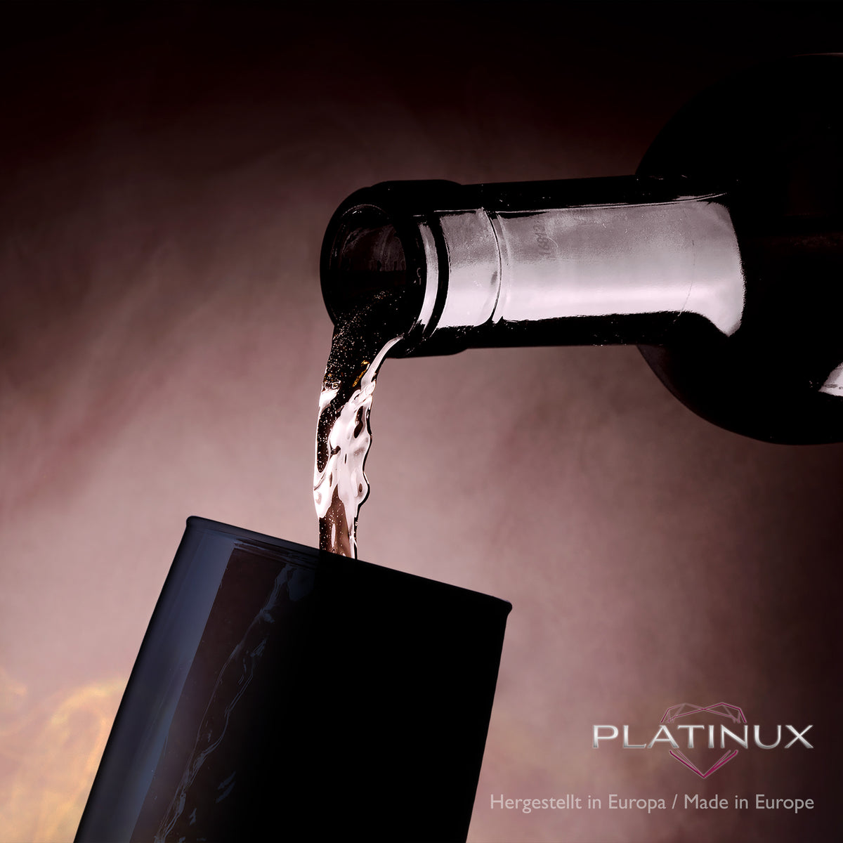 PLATINUX Czarne stabilne kieliszki do szampana Zestaw 6 sztuk 160ml (maks. 210ml) Kieliszki do prosecco szklane