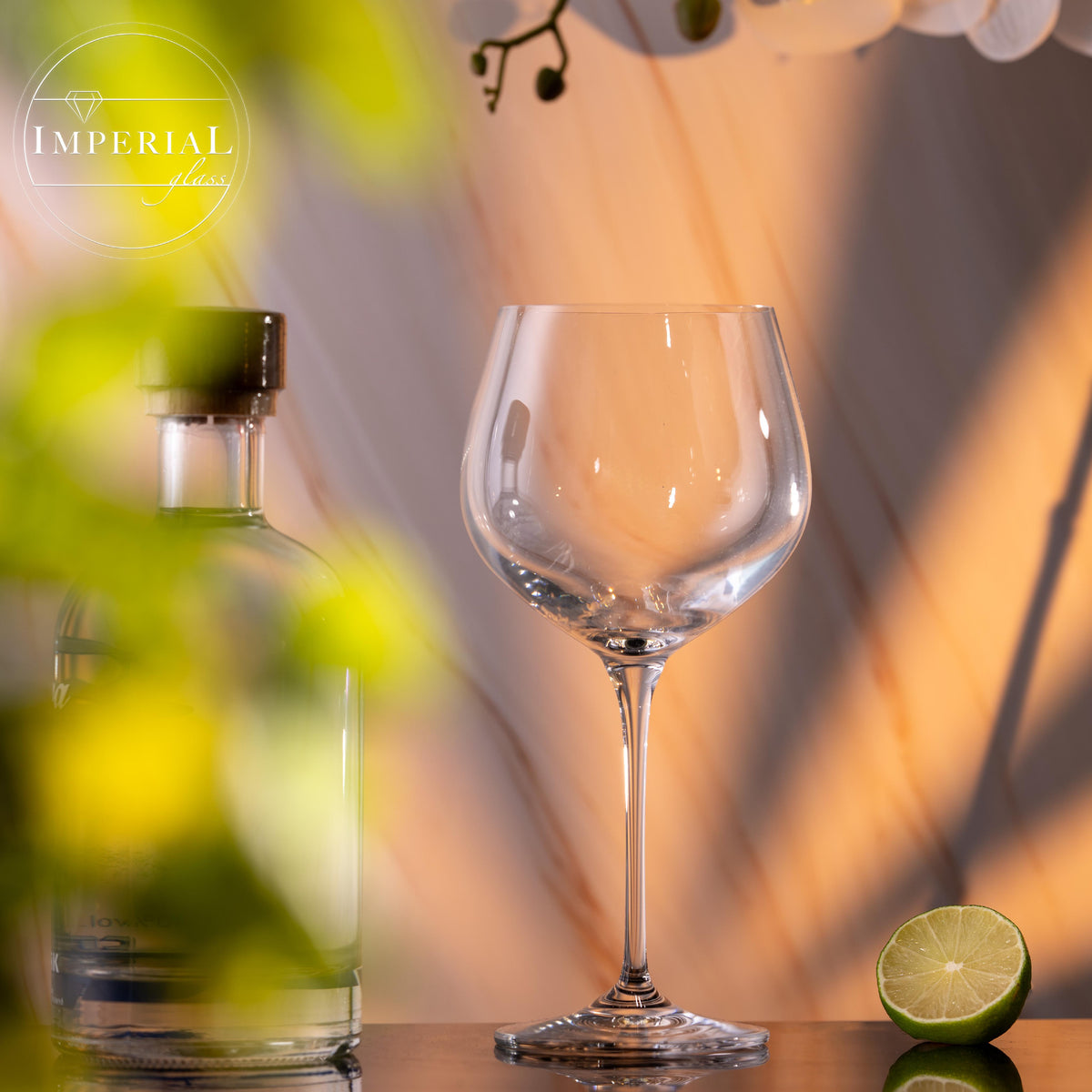 IMPERIAL glass Gin Tonic Gläser 6er Set 570ml bauchiges Gin Ballonglas aus Crystalline Glas Spülmaschinenfest