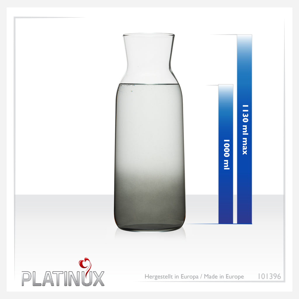 PLATINUX Karafka szklana z efektem Ombre w kolorze czarnym 1L (maks. 1130ml)