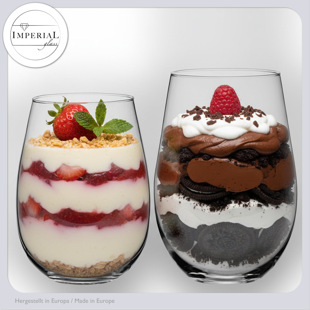 IMPERIAL Moderne Weingläser ohne Stiel Rotweingläser 660ml Set 6-Teilig "Havanna" aus Glas Spülmaschinenfest