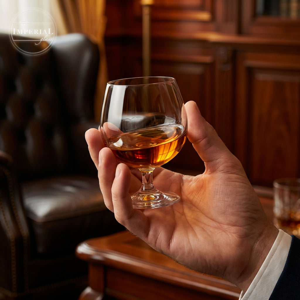 IMPERIAL szklanki do koniaku 6 szt. – szklanki typu snifter o pojemności 250 ml, szklanki do brandy z krystalicznego szkła, szklanki do rumu, można myć w zmywarce
