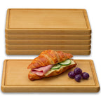 FALKENBERGER Frühstücksbrettchen 6er Set massive Buche, 24 × 14 × 1,6 cm Handgefertigt