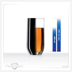 PLATINUX Czarne Eleganckie Szklanki do Napojów 360ml (max. 440ml) Zestaw 6 sztuk Szklanki do Wody, Szklanki do Soków