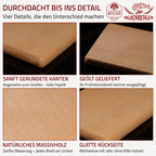 Falkenberger Frühstücksbrettchen 6er Set massive Buche, 24 × 14 × 1,6 cm Handgefertigt