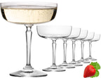 IMPERIAL glass Eckige Sektschalen 260ml Set 6-Teilig "Rio" Champagnergläser aus Crystalline Glas