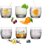 PLATINUX Eleganckie szklanki do napojów Szklane Czarne Ombré 200ml (max. 320ml) Zestaw 6 sztuk mały