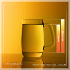 PLATINUX Kufel do piwa z uchwytem Zestaw 2-częściowy 300ml (maks. 375ml) Szklany kufel