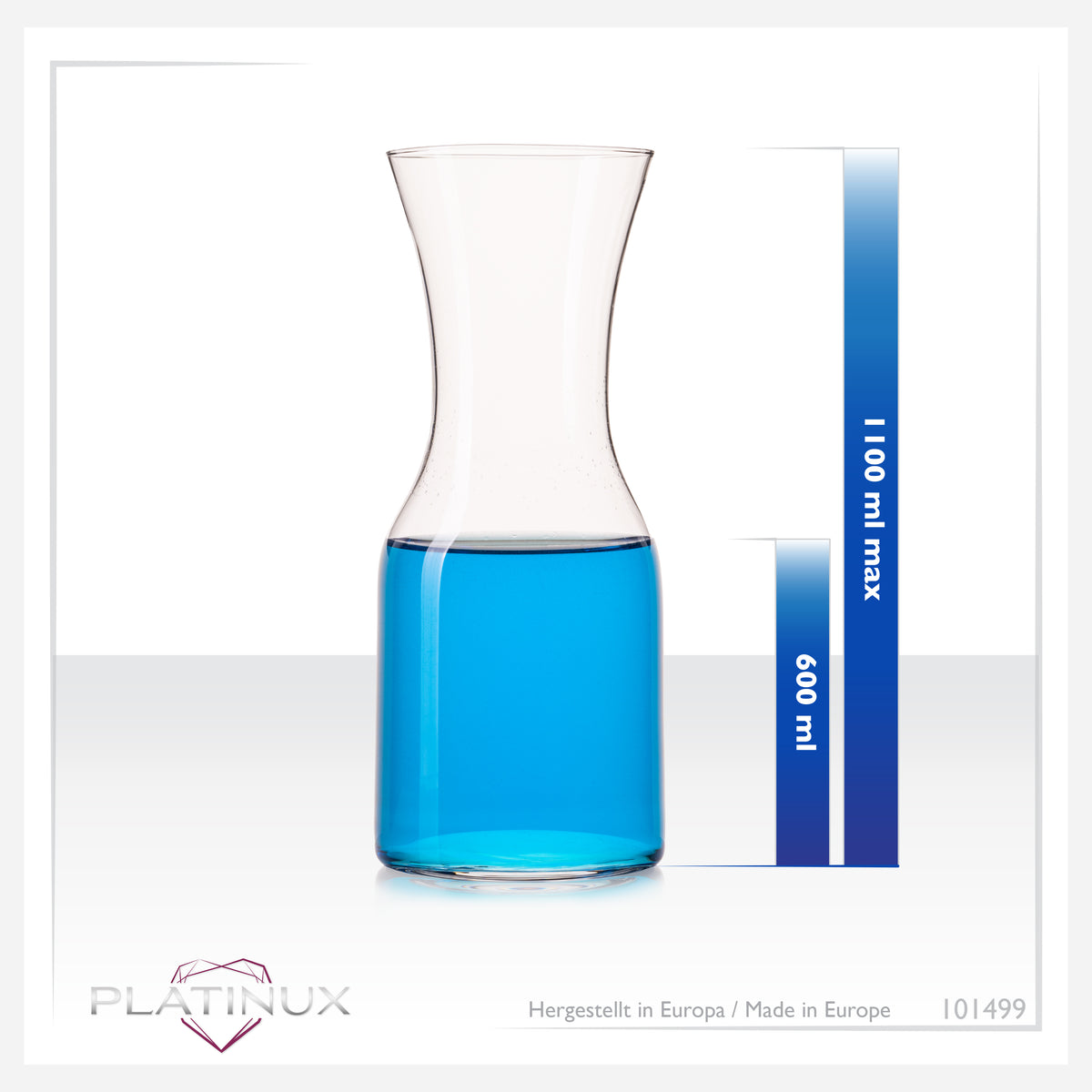 PLATINUX Karafka 600ml (maks. 1100ml) szklana karafka na wodę