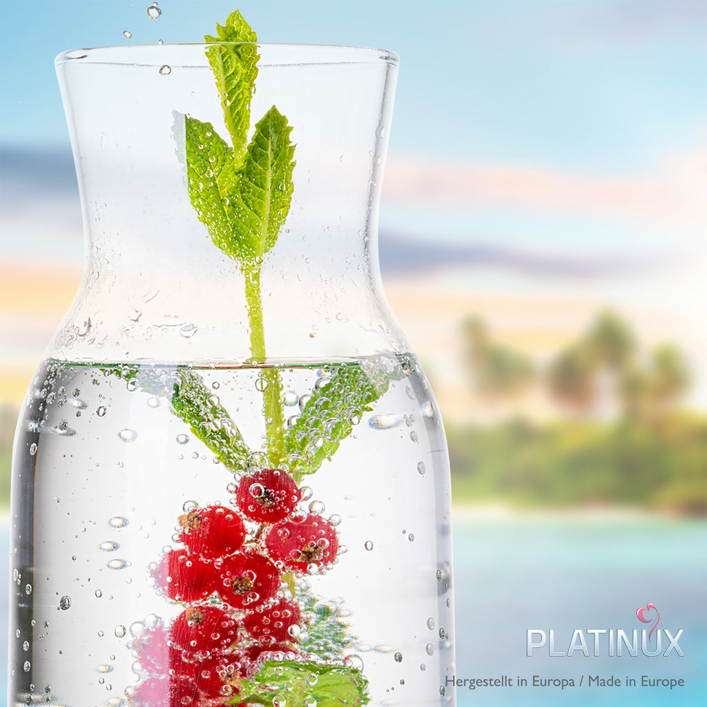Karafka PLATINUX ze szkła z efektem zielonego ombre, 1 l (maks. 1130 ml)