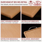 FALKENBERGER Frühstücksbrettchen 6er Set massive Buche, 24 × 14 × 1,6 cm Handgefertigt