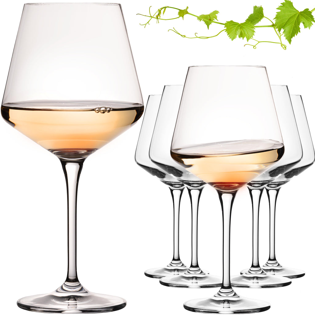 IMPERIAL glass Weißweingläser 560ml "Athen" Set 6-Teilig Chardonnay Glas aus Crystalline Glas Weingläser Spülmaschinenfest