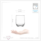 PLATINUX Eleganckie szklanki do picia 240ml, zestaw 6 sztuk, szklanki do wody, szklanki do soku